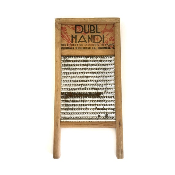 Rustic Wooden Hand Wash Scrubboard Old-fashioned Manual Hand