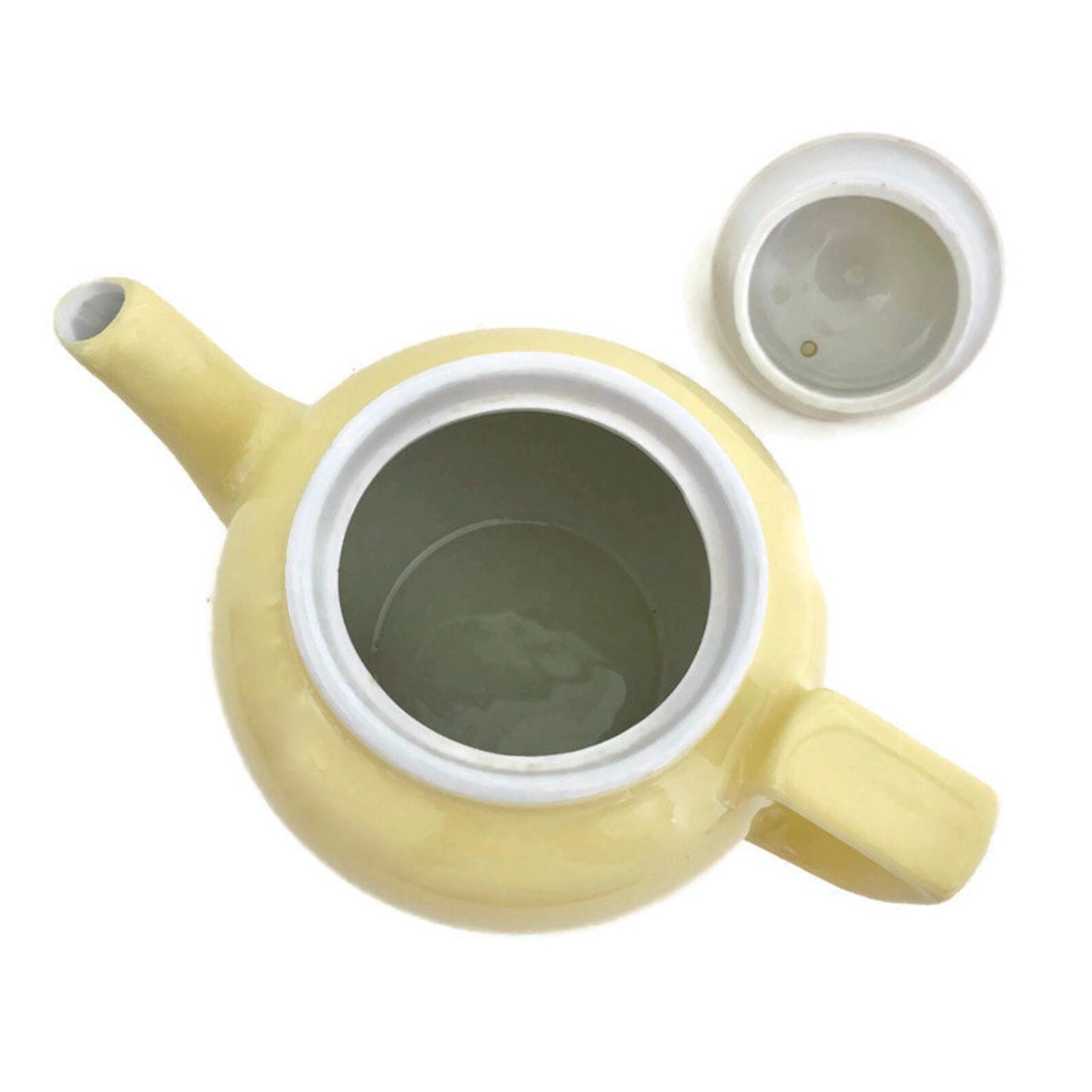 Yellow HALL Teapot 1950s Art Deco Vintage Teaware Etsy