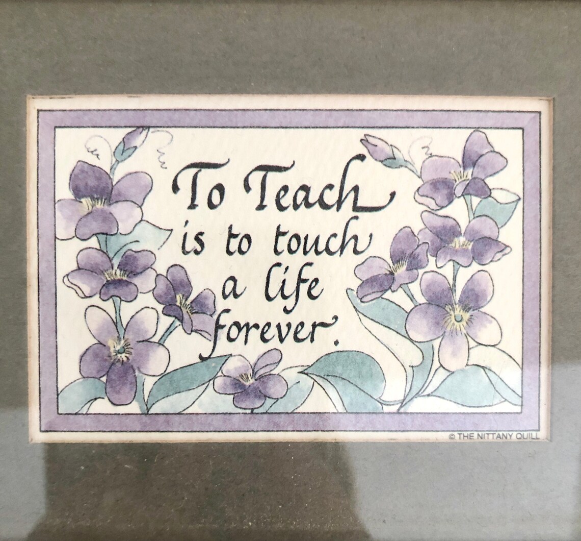 Vintage Art Print TEACHER Framed Print Gifts for Teachers Etsy
