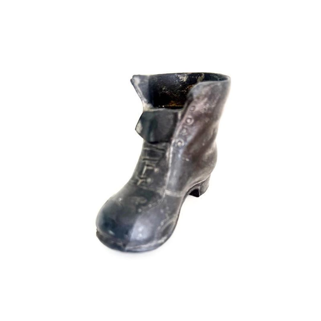 Toothpick Holder 1900s | Cast Metal Work Boot | Rare Shoe Advertising ...