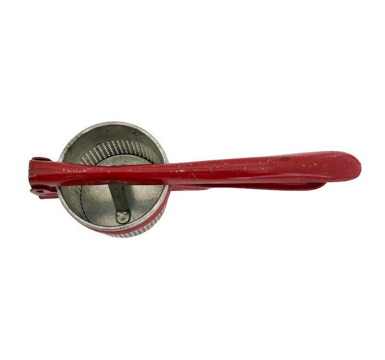 Sieve Masher 1950s With Red Handle Vintage Potato Ricer Etsy
