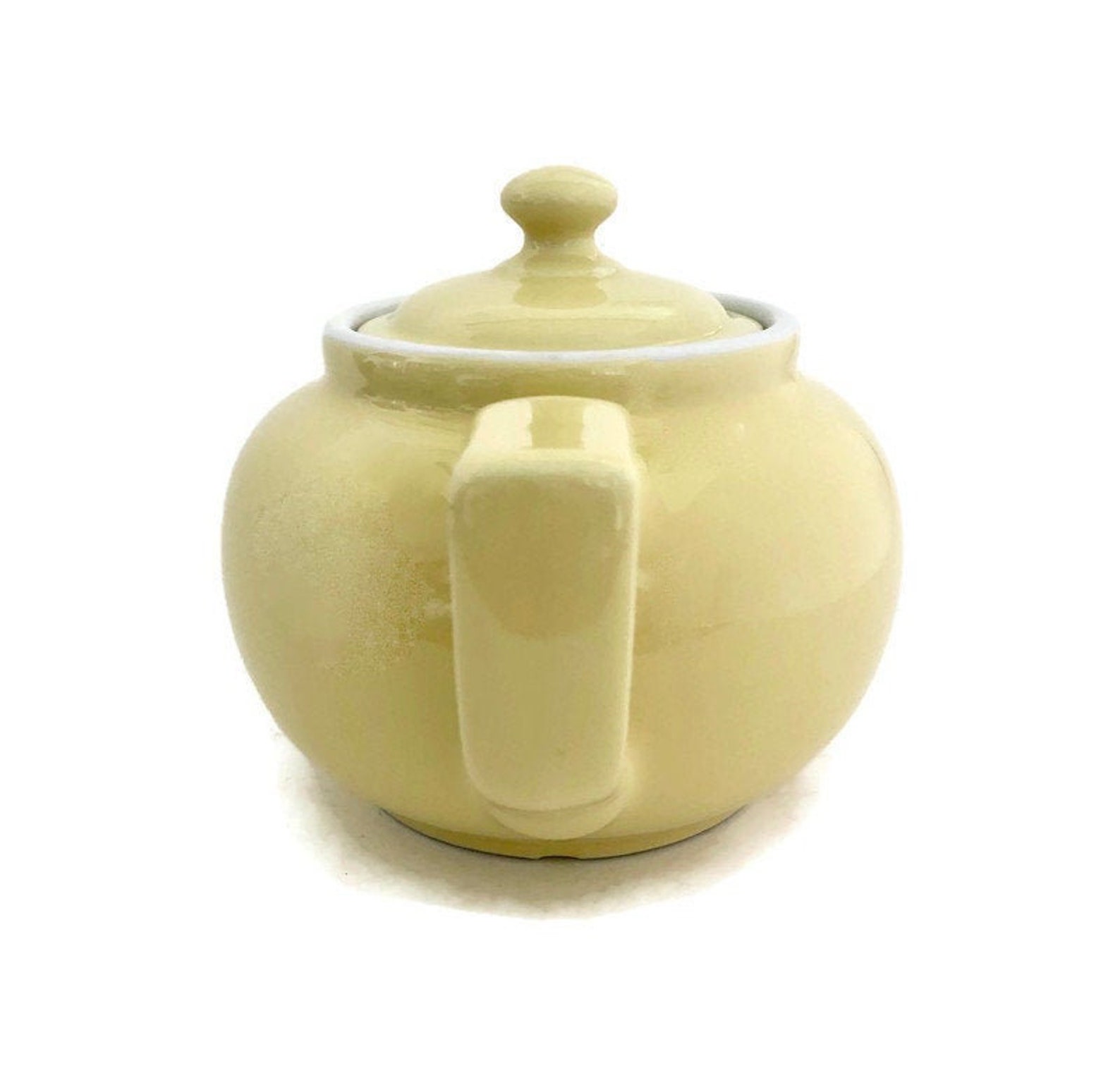 Yellow HALL Teapot 1950s Art Deco Vintage Teaware Etsy