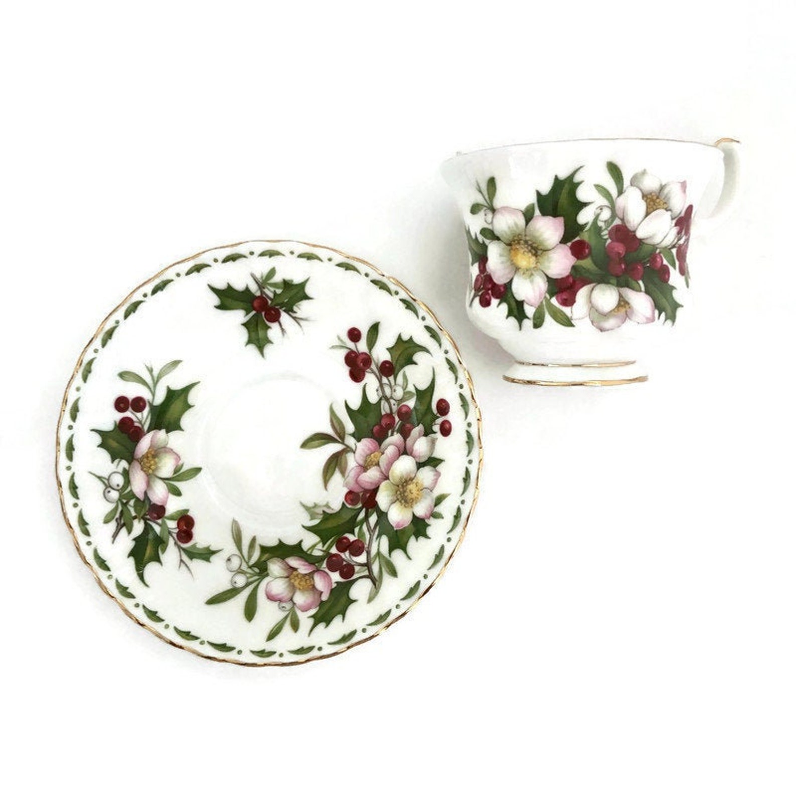 Royal Albert Christmas Rose Tea Cup Royal Albert Flower of Etsy