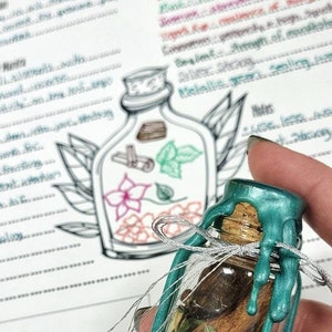 Spell Jar Digital Grimoire Template Book of Shadows BOS Pages PDF Spell in a Bottle imagem 10