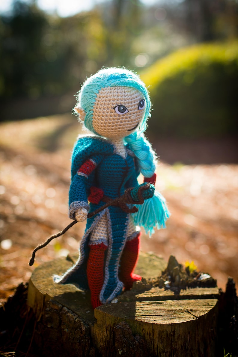 Haakpatroon Elf Mage Amigurumi pop Mythisch wezen gehaakte speelgoedpatronen afbeelding 7