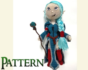 Crochet Pattern Elf Mage Amigurumi Doll | Mythical Creature Crochet Toy Patterns