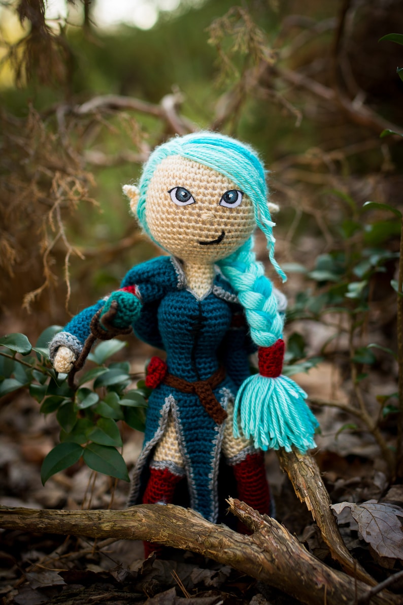 Haakpatroon Elf Mage Amigurumi pop Mythisch wezen gehaakte speelgoedpatronen afbeelding 6