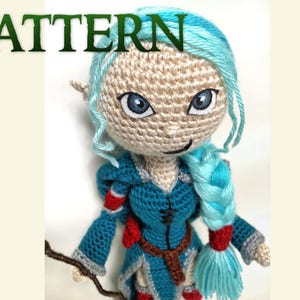 Haakpatroon Elf Mage Amigurumi pop Mythisch wezen gehaakte speelgoedpatronen afbeelding 3