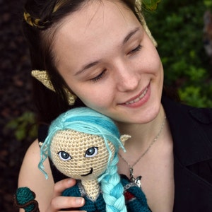 Haakpatroon Elf Mage Amigurumi pop Mythisch wezen gehaakte speelgoedpatronen afbeelding 5