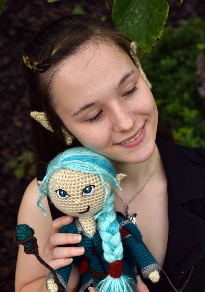 Haakpatroon Elf Mage Amigurumi pop Mythisch wezen gehaakte speelgoedpatronen afbeelding 5