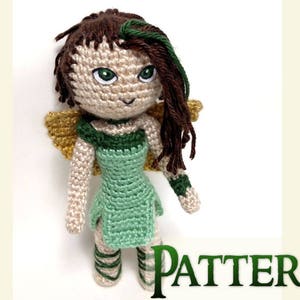 Woodland Fairy Doll Crochet Pattern, Fantasy Creature Plush Pattern