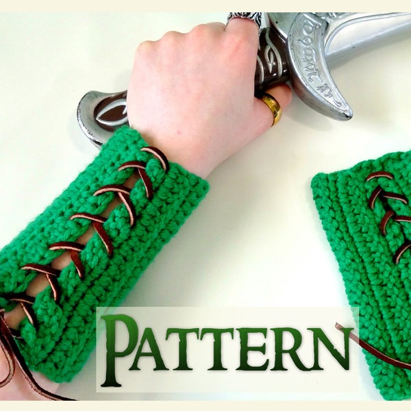 Archery Bracer Easy Crochet Pattern | Wrist Arm Guard Halloween Pattern