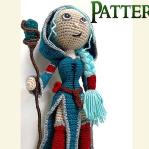 Haakpatroon Elf Mage Amigurumi pop Mythisch wezen gehaakte speelgoedpatronen afbeelding 2