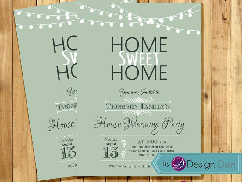 Housewarming Party Invitation. New Home invitation String | Etsy