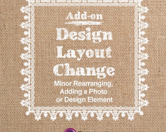 Design / Layout Change Fee <Add-on Item>