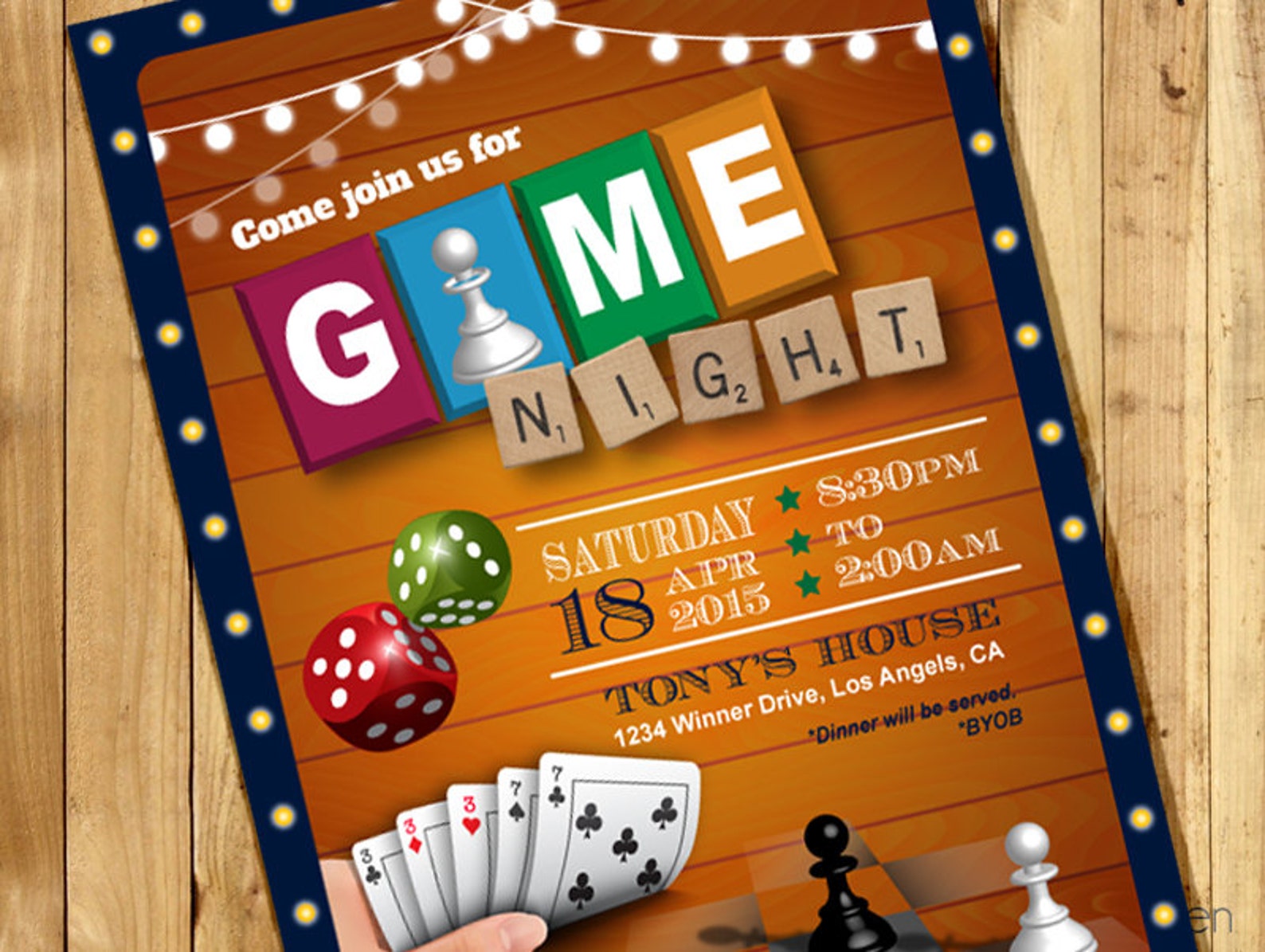 Game Night Invitation. Game Party Invite. Old School Games Etsy