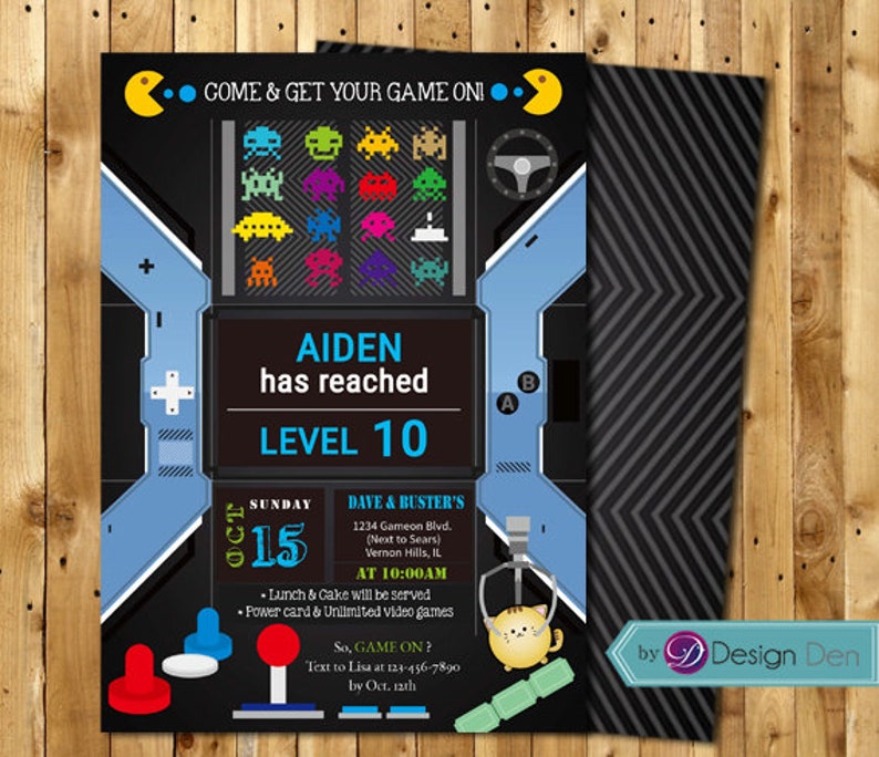 editable-video-game-birthday-party-invitation-arcade-game-etsy