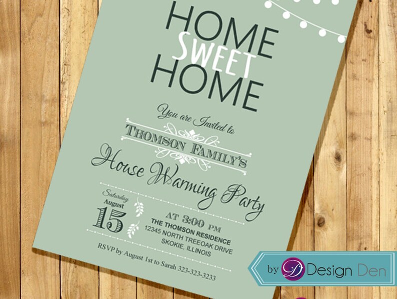 Housewarming Party Invitation. New Home invitation String | Etsy