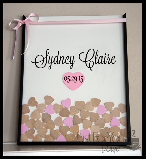 Items similar to Custom Baby Shower Guest book Drop Box