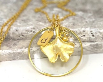 Personalized Gold Magnifying Glass Necklace, Magnifier Necklace, Loupe Necklace, Magnify Necklace
