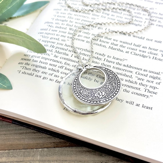 Sterling Silver Magnifying Necklace: Handmade Monocle Pendant