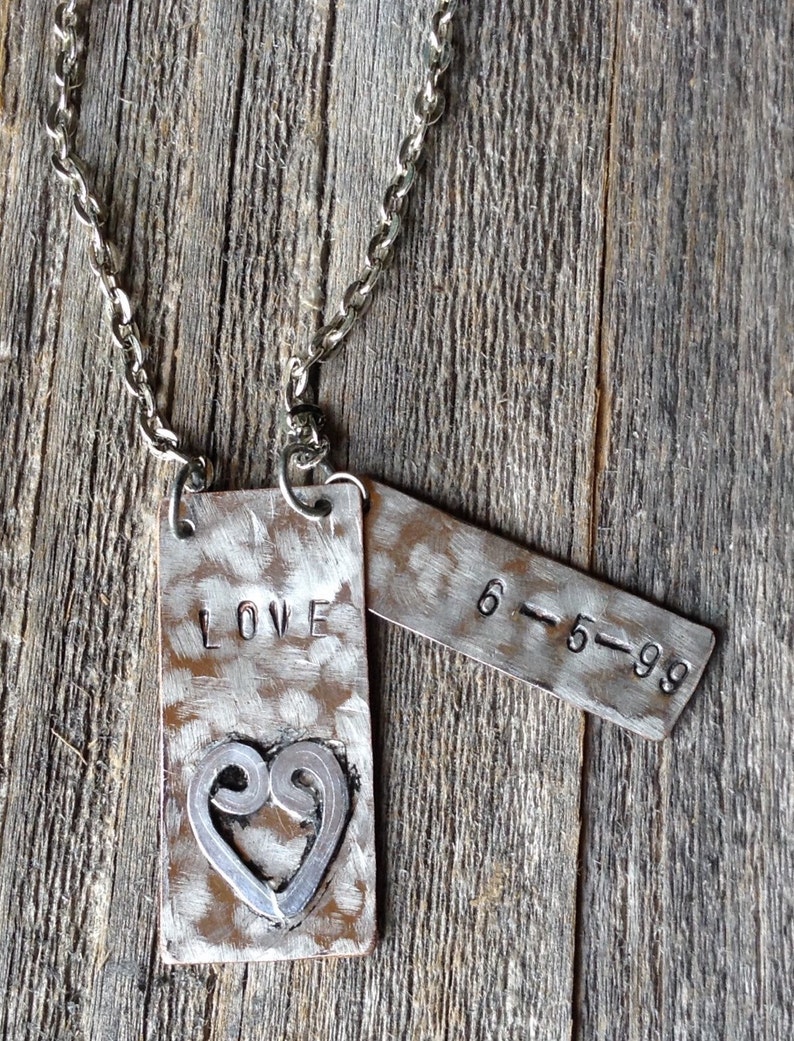 Dating Anniversary Gifts Anniversary Date LOVE Necklace Anniversary Gift