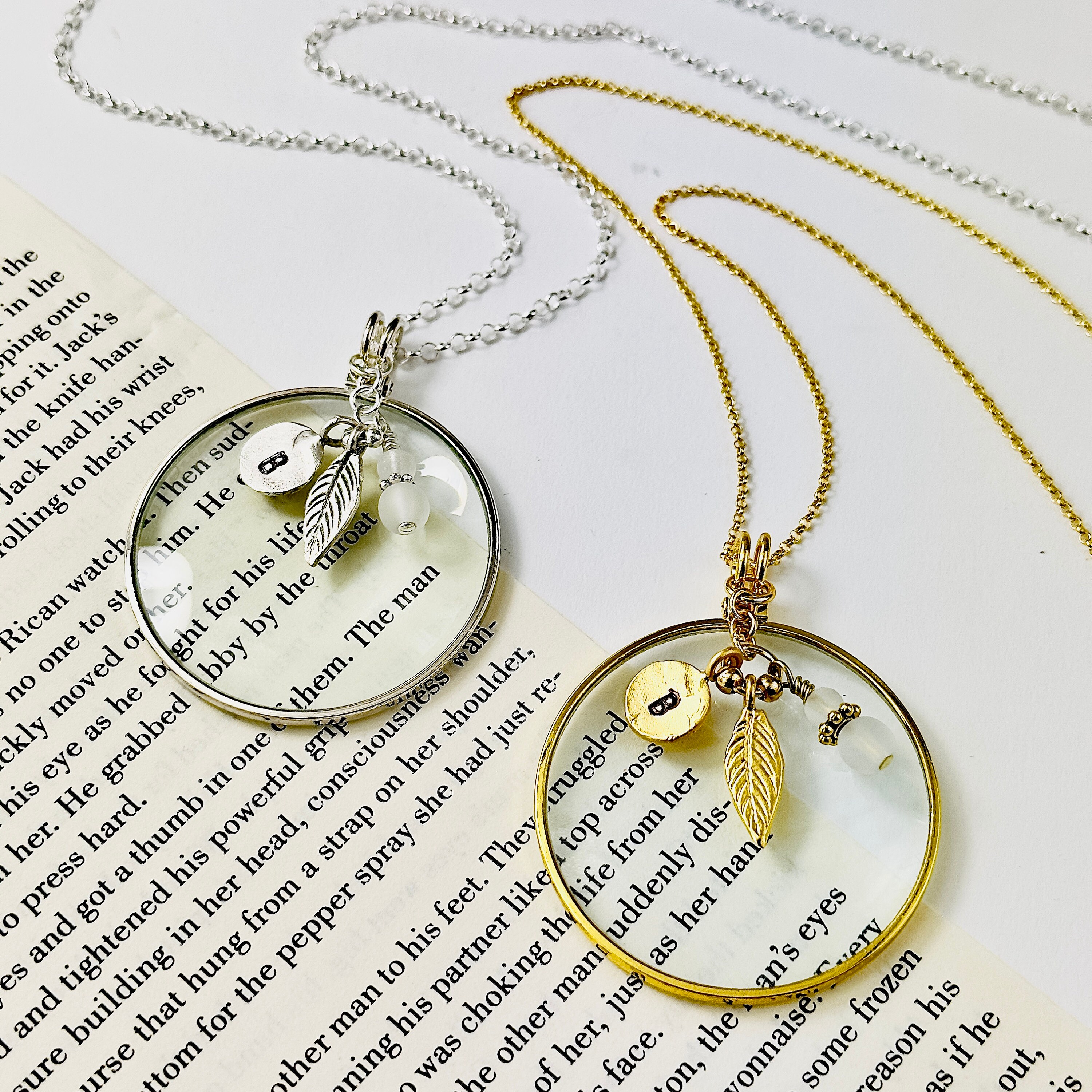 Sterling silver 2024 magnifying glass pendant