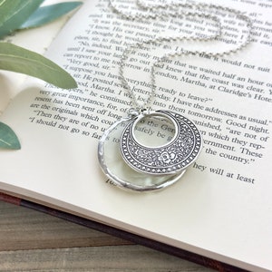 Sterling Silver Magnifying Glass Necklace, Sterling Silver Monocle Necklace, Made In the USA
