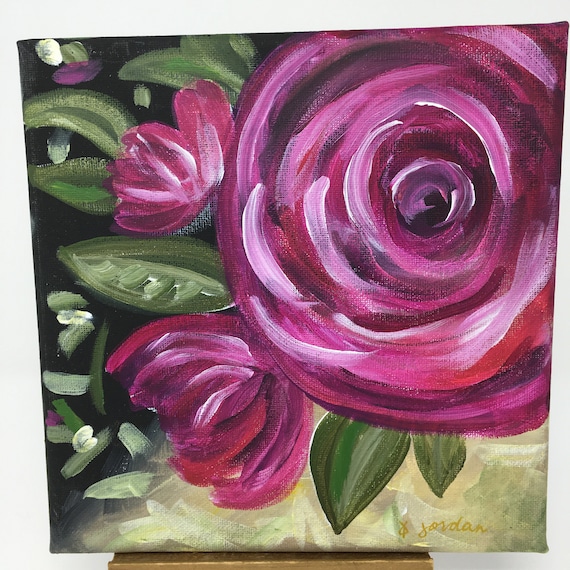 Original Painting, Original Floral Painting, Wall Art, Hand Painted in US, Any Size