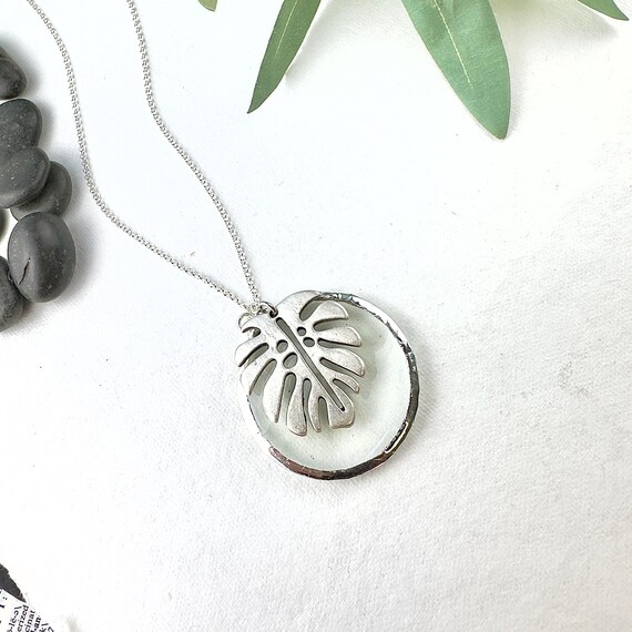Silver Magnifying Glass Necklace: USA Handmade Sterling Silver Monocle