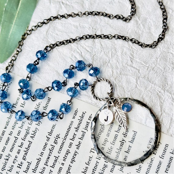 Sterling Silver Magnifying Glass Necklace, Silver Monocle Necklace, Made In the USA