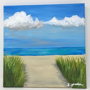 Original Beach Painting: Acrylic Seascape Art, Any Size