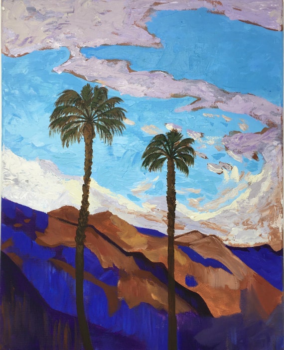 Original Painting, Original Desert Painting, Wall Art, Hand Painted in US, Any Size