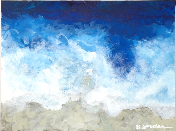 Original Painting, Original Ocean Painting, Wall Art, Hand Painted in US, Any Size