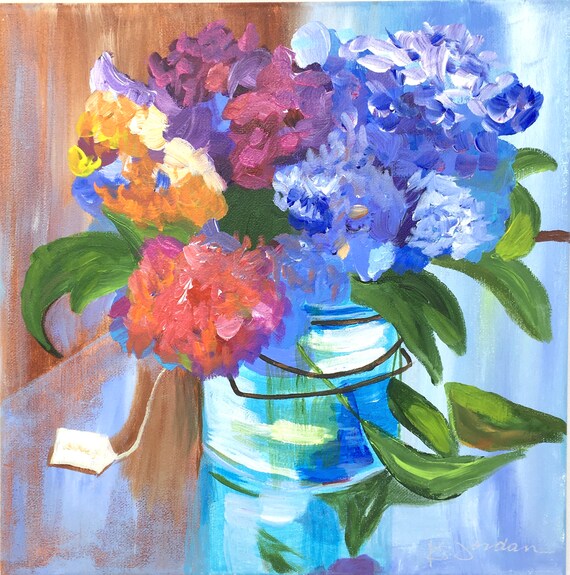 Original Painting, Original Floral Painting, Large Art, Hand Painted in US, Any Size