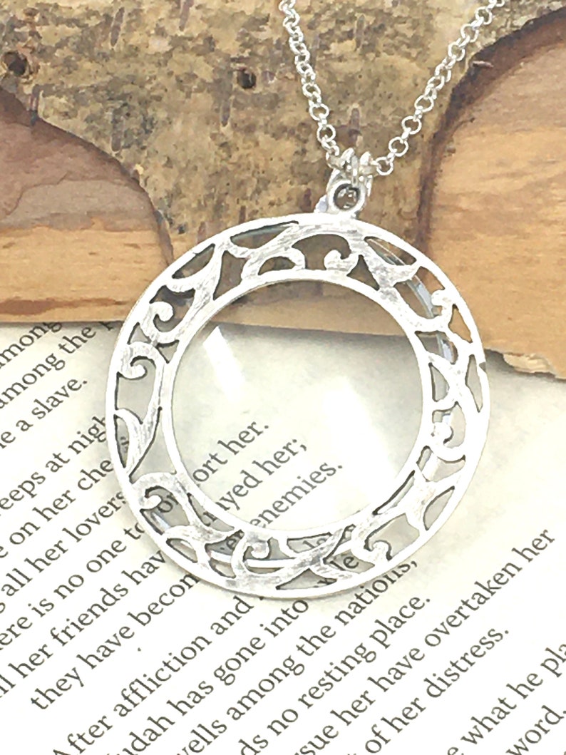 Loupe Necklace Monocle Necklace Magnifying Glass Necklace Long Necklace