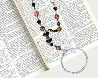 Sterling Silver Magnifying Glass Necklace, Made In the USA