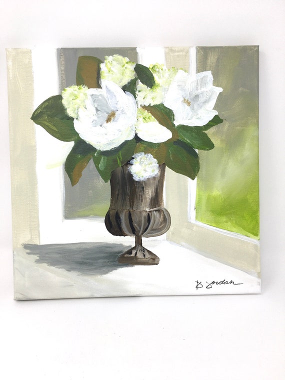 Original Painting, Original Floral Painting, Wall Art, Hand Painted in US, Any Size