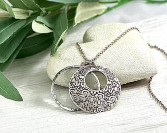 Sterling Silver Magnifying Glass Necklace: 6X Magnification Pendant, 30" Chain