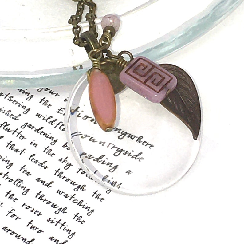 Magnifying Glass Necklace Monocle Necklace Long Necklace