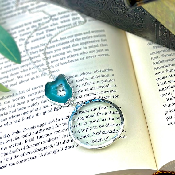 Sterling Silver Magnifying Glass Necklace, Sterling Silver Monocle Necklace, Made In the USA