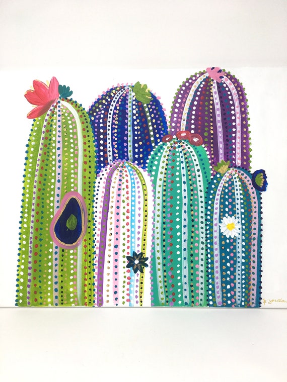Original Cactus Painting, Desert Art, Cactus Painting, Any Size
