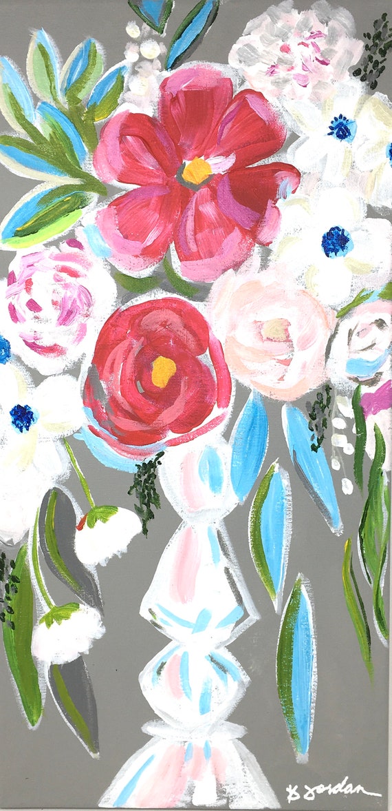 Original Painting, Original Floral Painting, Large Art, Hand Painted in the US, Any Size