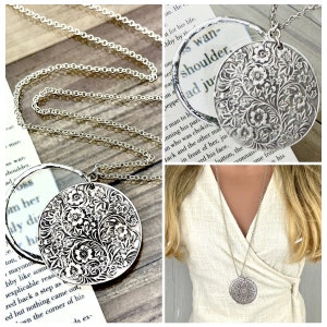 New Magnifier Magnifying Glass Creative Pendant Necklace Sweater Chain F  US7