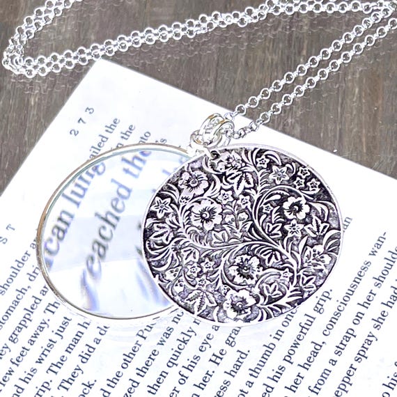 Magnifying Glass Necklace: Sterling Silver, Handmade in USA