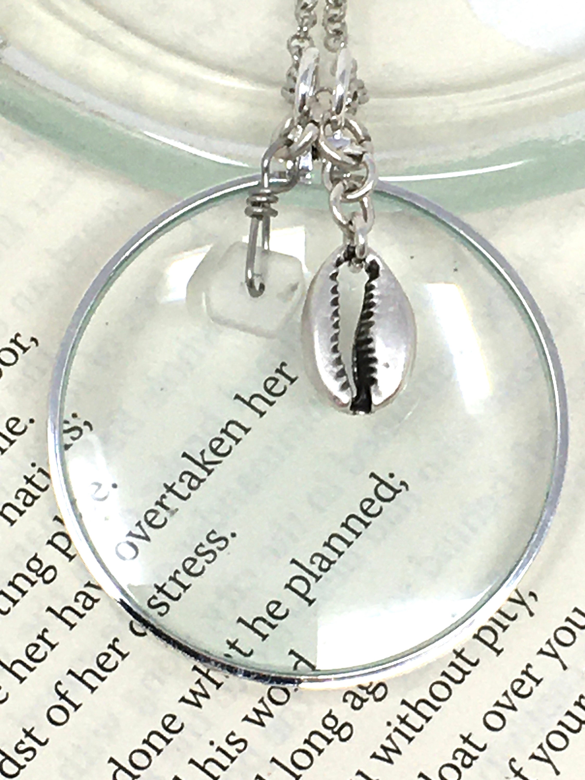6X Magnifying Glass Necklace, Long Necklace, Monocle Necklace