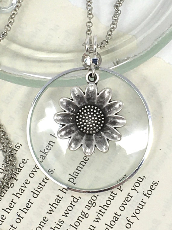 Magnifying Glass Necklace, Sterling Silver Monocle Necklace, Made In the USA