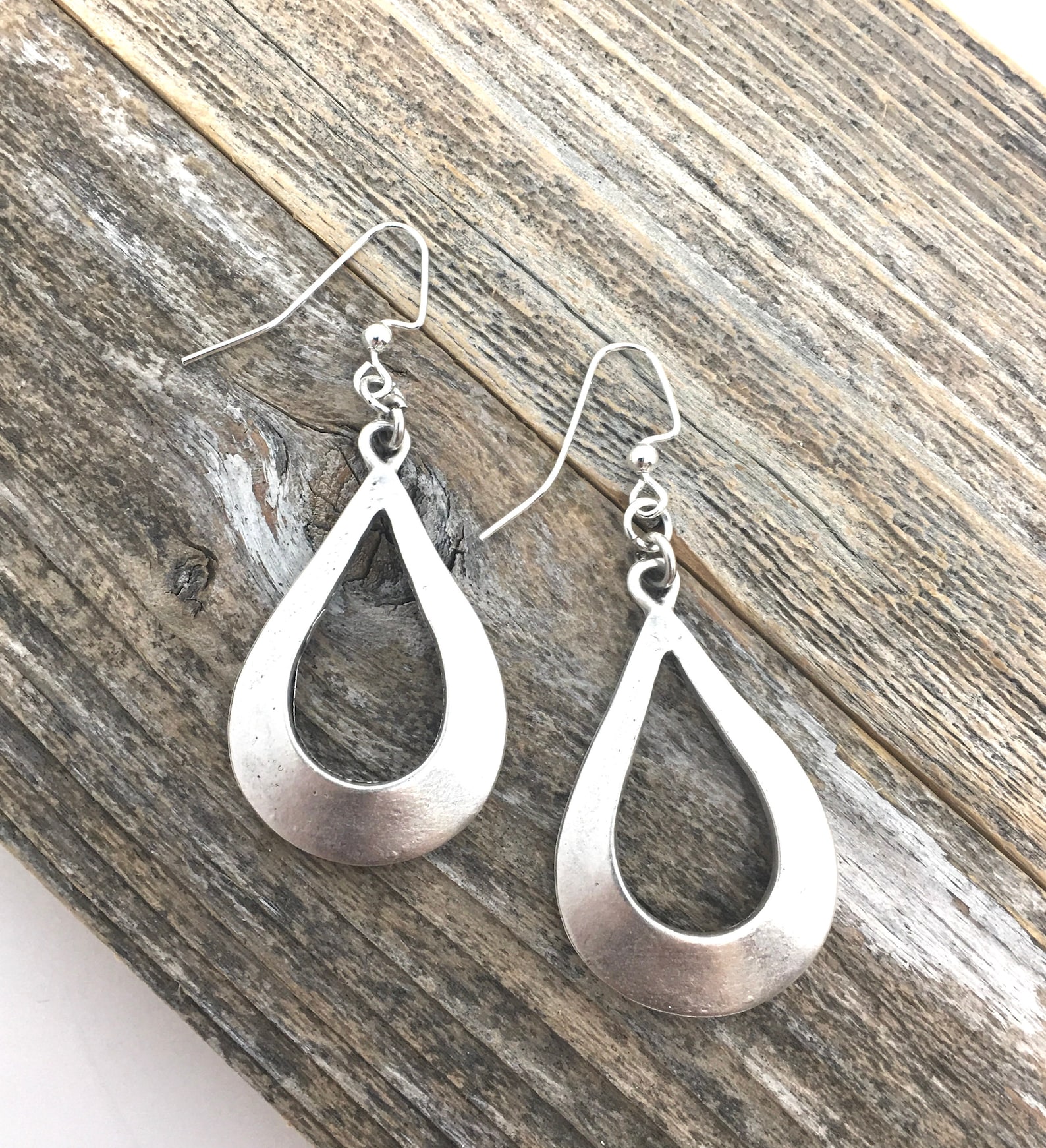 Pewter Boho Earrings Pewter Large Earrings Pewter Dangle | Etsy