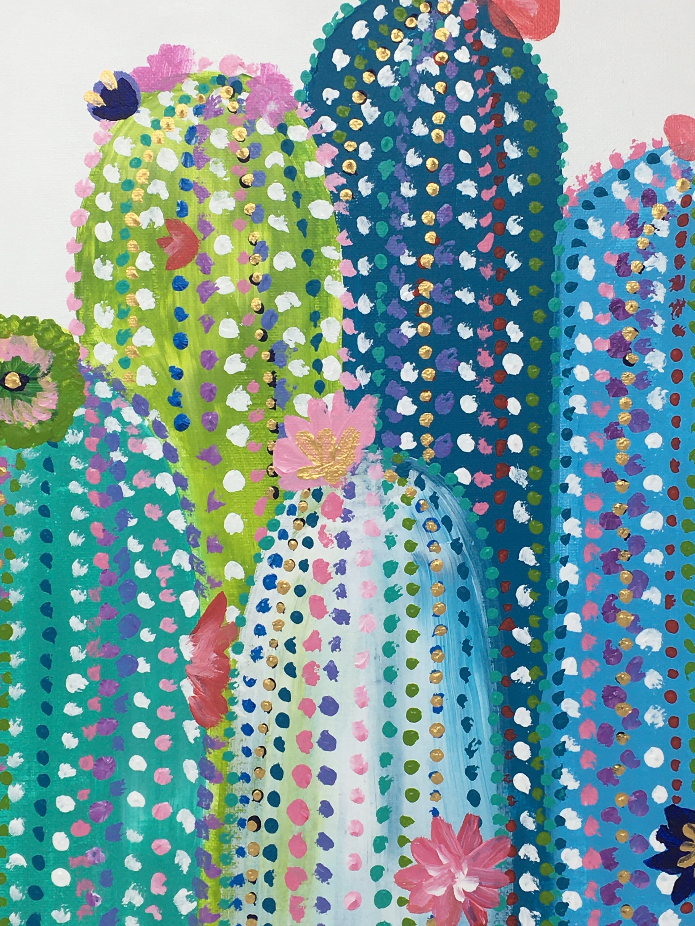 Original Painting Original Cactus Painting Wall Decor Etsy