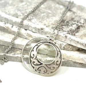 Sterling Silver Magnifying Glass Necklace, Silver Monocle Necklace, Made In USA